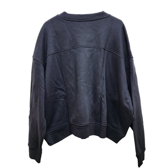 Womens Oversized Black Sweatshirt  Size 5X Crewneck Casual - Picture 4 of 5